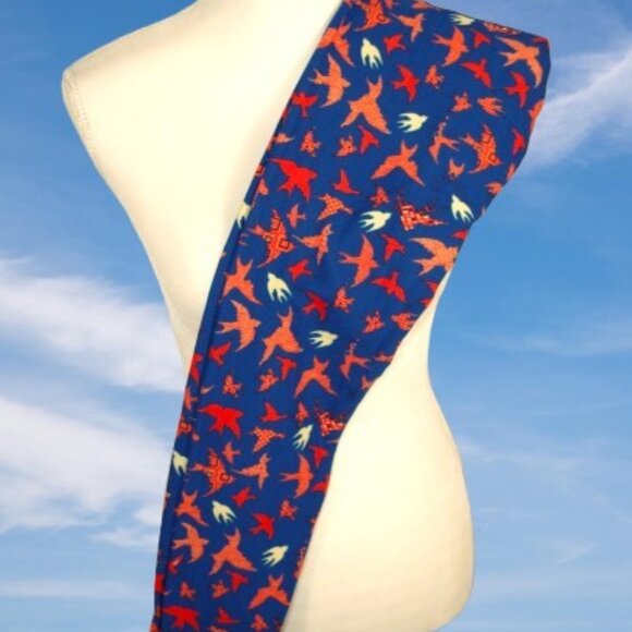 LuLaRoe Leggings OS One Size Nature Birds Cardinal Red Yellow Blue - Picture 1 of 3